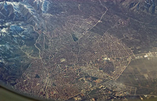 Isparta — havadan, Şubat 2011, Isparta merkez