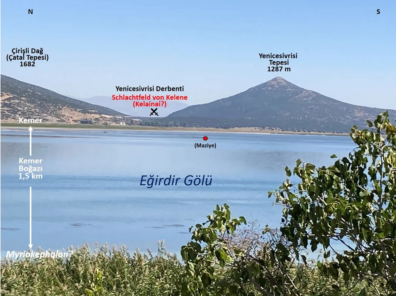 Eğirdir Gölü'nden Kemer Boğazı yönüne bakış, Eğirdir Gölü, Kemer Boğazı